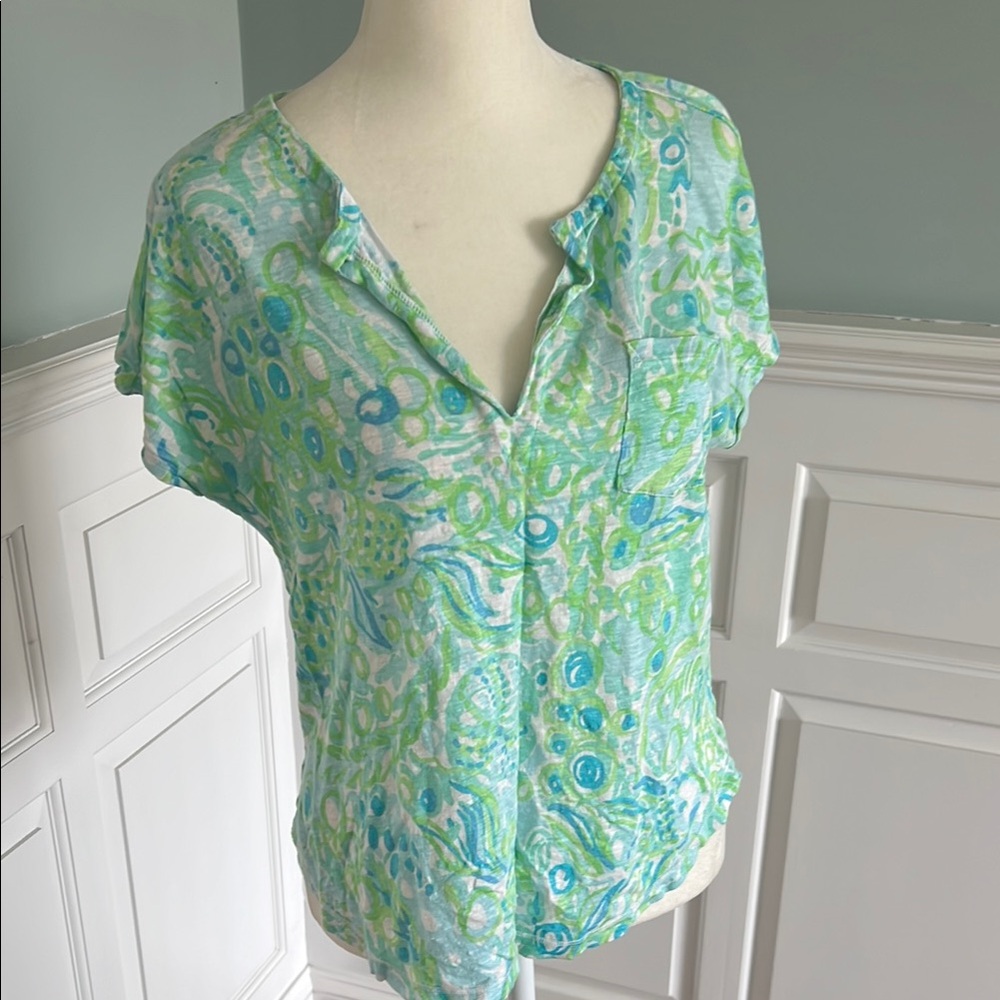 Lilly Pulitzer linen slub T